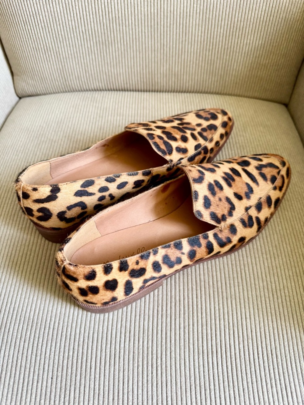 Madewell The Frances Loafer Leopard Calf Hair Size 10 - Picture 2 of 12